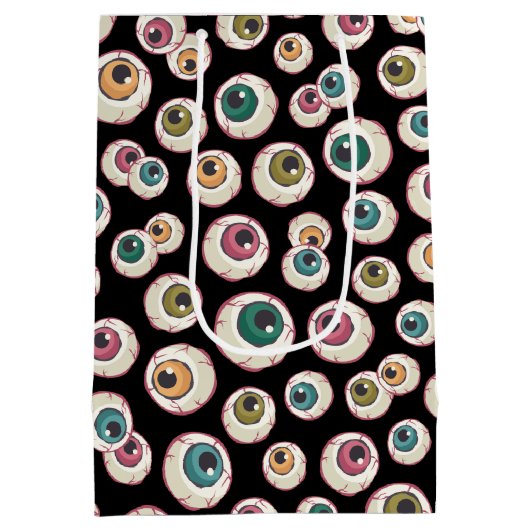 Halloween Eyeballs Mittlere Geschenktüte (Rückseite)