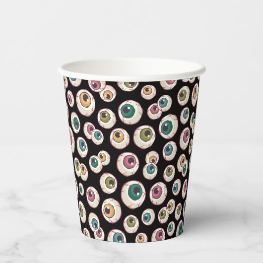 Halloween Eyeballs Pappbecher (Rückseite)