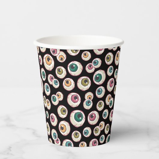 Halloween Eyeballs Pappbecher (Vorderseite)