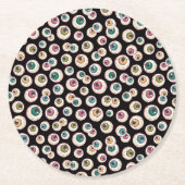 Halloween Eyeballs Runder Pappuntersetzer (Vorderseite)