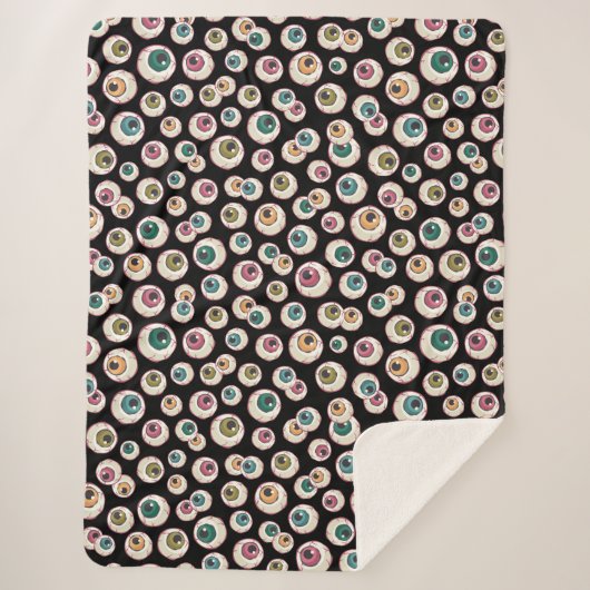 Halloween Eyeballs Sherpadecke (Vorderseite)