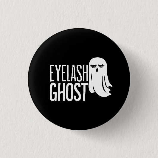 Halloween Eyelash Ghost Button (Vorderseite)