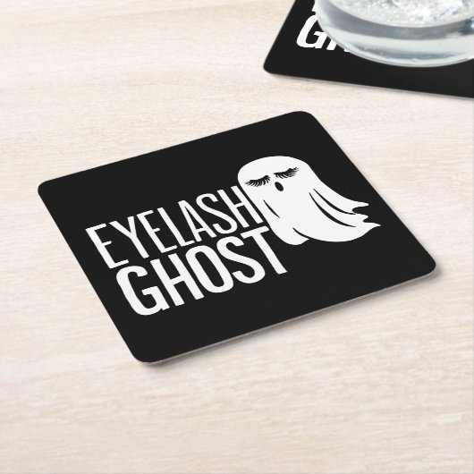 Halloween Eyelash Ghost Rechteckiger Pappuntersetzer (angewinkelt)