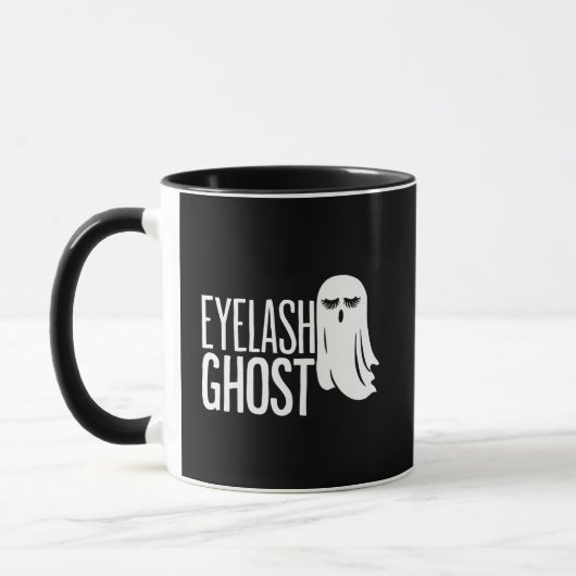 Halloween Eyelash Ghost Tasse (Links)