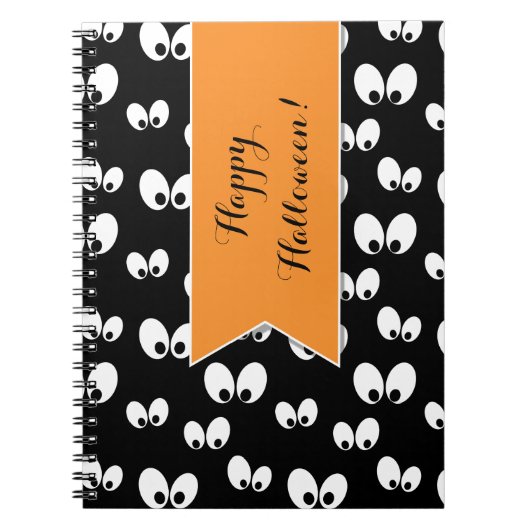 Halloween Eyes Pattern Custom Notebook Notizblock (Vorderseite)