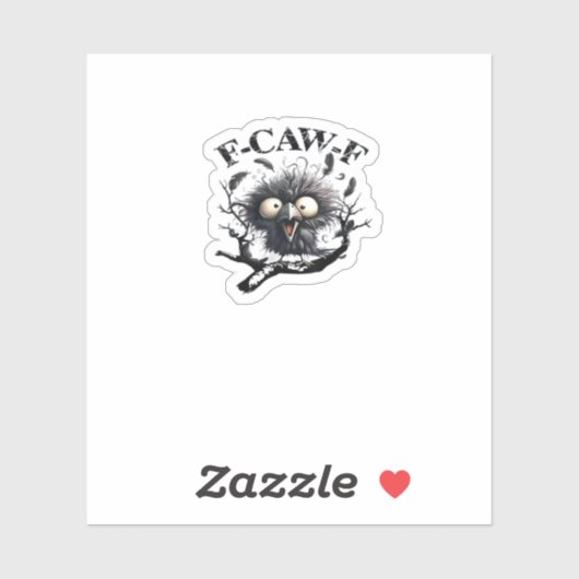 Halloween F-Caw-F Bird Cool Unique Aufkleber (Blatt)