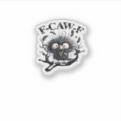 Halloween F-Caw-F Bird Cool Unique Aufkleber (Vorderseite)