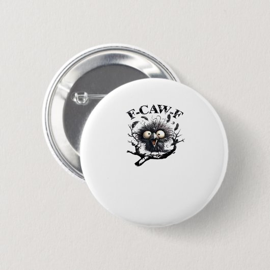 Halloween F-Caw-F Bird Cool Unique Button (Vorne & Hinten)