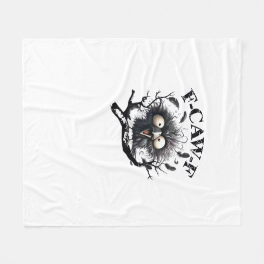 Halloween F-Caw-F Bird Cool Unique Fleecedecke (Vorderseite (Horizontal))