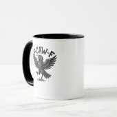 Halloween F-Caw-F Bird Crow Women Men Minimal Clea Tasse (Vorderseite Links)