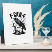 Halloween F-Caw-F Bird Crow Women Men Retro Classi Fotoplatte (Seite)