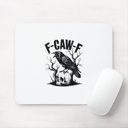 Halloween F-Caw-F Bird Crow Women Men Retro Classi Mousepad (Mit Mouse)