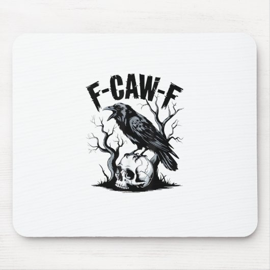 Halloween F-Caw-F Bird Crow Women Men Retro Classi Mousepad (Vorne)