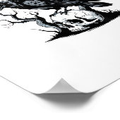 Halloween F-Caw-F Bird Crow Women Men Retro Classi Poster (Ecke)