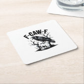 Halloween F-Caw-F Bird Crow Women Men Retro Classi Rechteckiger Pappuntersetzer (angewinkelt)