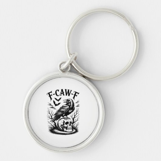 Halloween F-Caw-F Bird Crow Women Men Trendy Casua Schlüsselanhänger (Vorne)