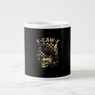 Halloween F-Caw-F Rabe Vogel F-Caw-F Krähe Kariert Jumbo-Tasse