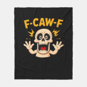 Halloween F-Caw-F Skull Fleecedecke (Vorderseite)