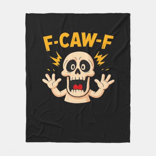 Halloween F-Caw-F Skull Fleecedecke (Vorderseite)
