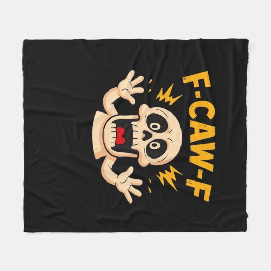 Halloween F-Caw-F Skull Fleecedecke (Vorderseite (Horizontal))
