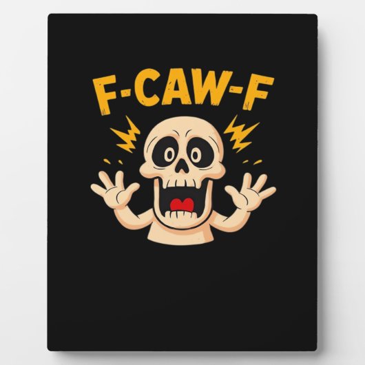 Halloween F-Caw-F Skull Fotoplatte (Vorderseite)