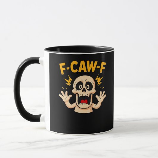 Halloween F-Caw-F Skull Tasse (Links)