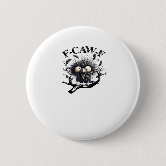 Halloween F-Caw-F Vogel Cool Einzigartig Button (Vorderseite)