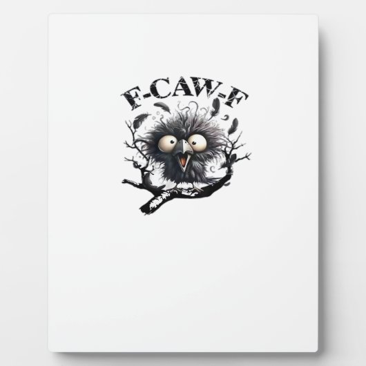 Halloween F-Caw-F Vogel Cool Einzigartig Fotoplatte (Vorderseite)