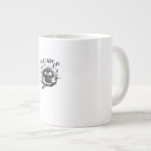 Halloween F-Caw-F Vogel Cool Einzigartig Jumbo-Tasse (Vorderseite Rechts)