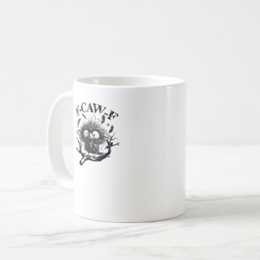 Halloween F-Caw-F Vogel Cool Einzigartig Kaffeetasse (Vorderseite Links)