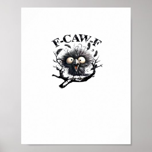 Halloween F-Caw-F Vogel Cool Einzigartig Poster (Vorne)