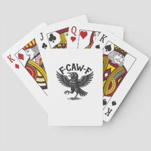 Halloween F-Caw-F Vogel Krähe Frauen Männer Minima Spielkarten