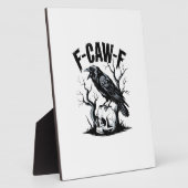 Halloween F-Caw-F Vogel Krähe Frauen Männer Retro Fotoplatte (Seite)