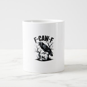Halloween F-Caw-F Vogel Krähe Frauen Männer Retro  Jumbo-Tasse