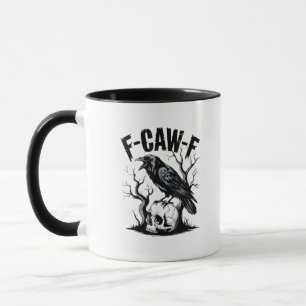 Halloween F-Caw-F Vogel Krähe Frauen Männer Retro  Tasse