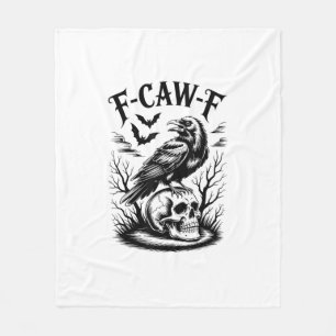 Halloween F-Caw-F Vogel Krähe Frauen Männer Trend Fleecedecke