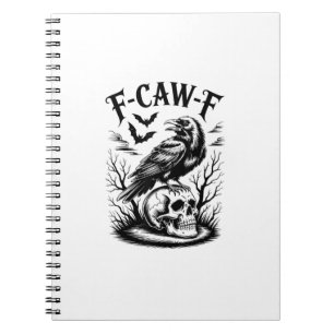 Halloween F-Caw-F Vogel Krähe Frauen Männer Trendy Notizblock