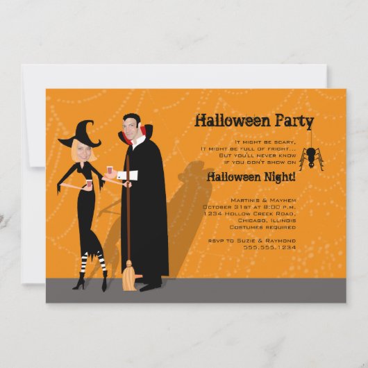 Halloween "Face in Hole" Einladung (Vorderseite)