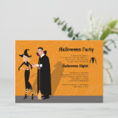 Halloween "Face in Hole" Einladung (Stehend Vorderseite)