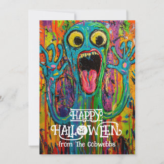 Halloween-Face of Feeling-Karte Einladung