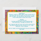 Halloween-Face of Feeling-Karte Einladung (Rückseite)