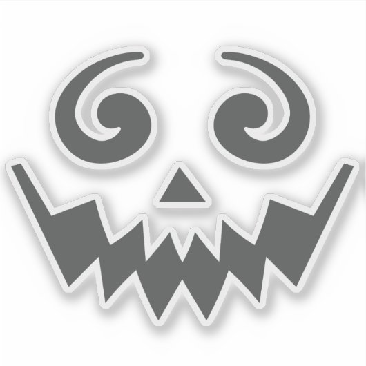 Halloween Face Stickers & Labels (Vorderseite)