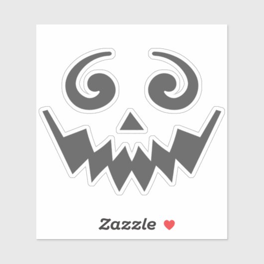 Halloween Face Stickers & Labels (Blatt)