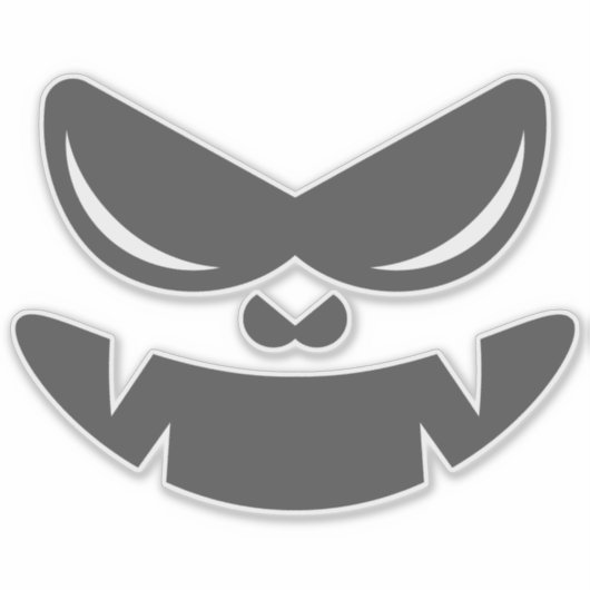 Halloween Face Stickers & Labels (Vorderseite)