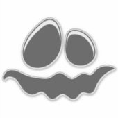 Halloween Face Stickers & Labels (Vorderseite)