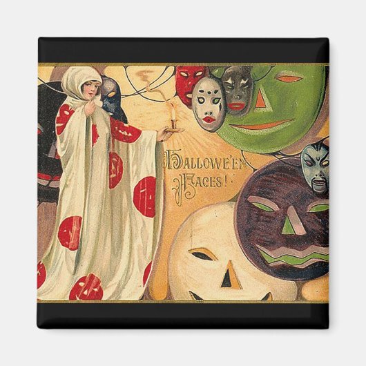 Halloween Faces - Art Déco Magnet (Vorne)