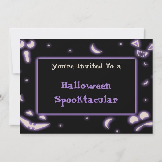 Halloween Faces Einladung (Vorderseite)