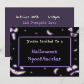 Halloween Faces Einladung (Vorne/Hinten)