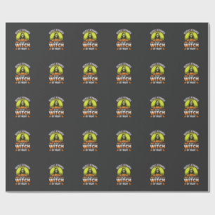 Halloween Fahrradreparateur bei Tag Hexe bei Nacht Geschenkpapier