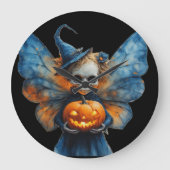 Halloween Fairy Große Wanduhr (Vorderseite)